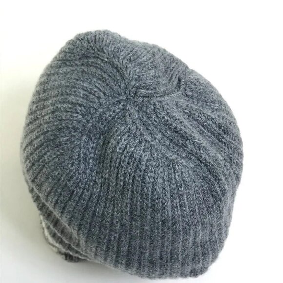 Christian Dior logo D-White Hat beanie Knit hat Wool / Cashmere gray - Picture 4 of 10